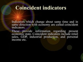 Monetary policy & Economic Indicators | PPT