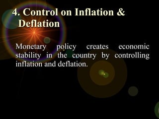 Control Deflation Monetary policy & Economic Indicators | PPT