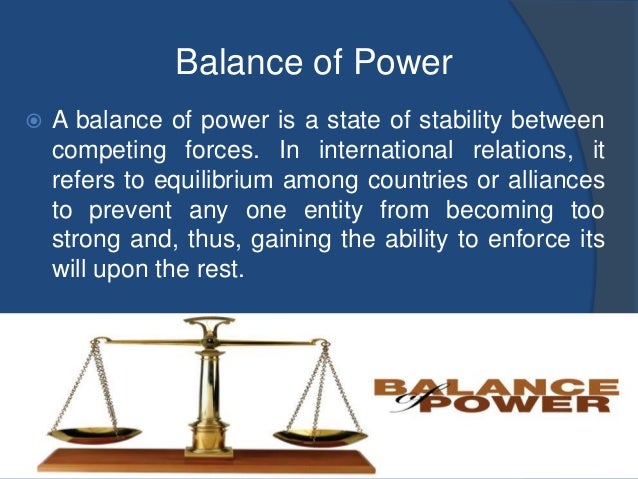 a new balance of power