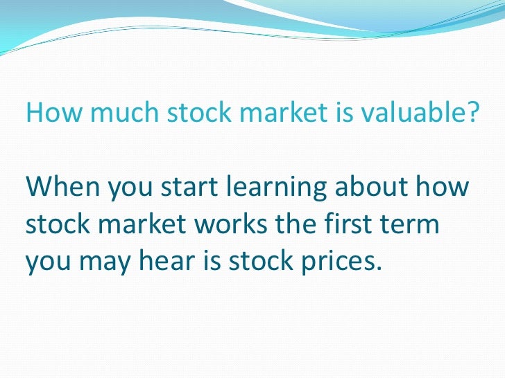 stock market lesson
