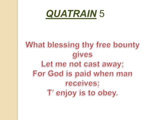 QUATRAIN 5
 
