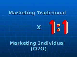 Marketing Tradicional X Marketing Individual (O2O) 