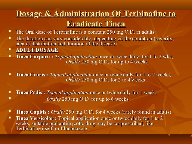 Terbinafine Topical Dosage