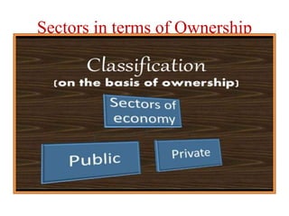 Sectors in terms of Ownership
 