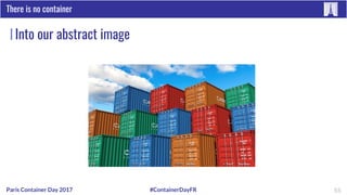 #ContainerDayFRParis Container Day 2017
Into our abstract image
There is no container
55
 