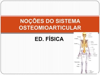 NOÇÕES DO SISTEMA
OSTEOMIOARTICULAR

    ED. FÍSICA
 