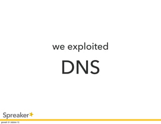 we exploited

DNS

 