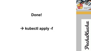 Done!
 kubectl apply -f
 