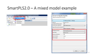 SmartPLS2.0 – A mixed model example
112
 