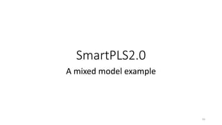 SmartPLS2.0
A mixed model example
93
 