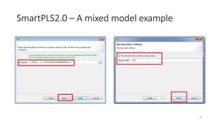 SmartPLS2.0 – A mixed model example
97
 