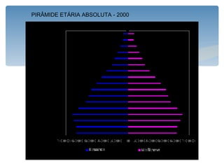 PIRÂMIDE ETÁRIA ABSOLUTA - 2000
 