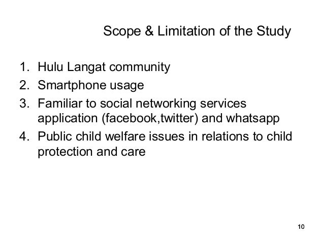 the scope and limitation of the study an example The problem and its background this chapter includes the introduction, theoretical framework, statement of scope and limitation of the study. the scope and limitation of the study an example The problem and its background this chapter includes the introduction, theoretical framework, statement of scope and limitation of the study.