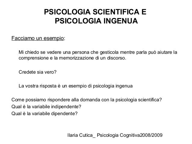 Slides Prima Parte Corso Psic Cogn