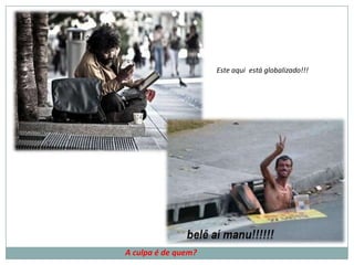 ÊXODO RURALA falta de emprego no campo devido a mecanização agrícola, causou intenso processo de imigração para os grandes centros urbanos industriais.A culpa é de quem?