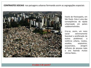 DESEMPREGOOs imigrantes vindo das áreas rurais não encontram emprego na cidade.A culpa é de quem?