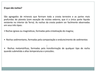 ERA MESOZÓICA A Era Mesozóica -ou Secundária- durou 160 milhões de anos. Ao longo dela surgiram numerosos grupos de répteis, alguns dos quais eram terrestres (dinossauros), outros voadores (pterossauros) e outros viviam na água (ictiossauros). Surgiram também os invertebrados como por exemplo os moluscos.ERA CENOZÓICA –  a era atual em que vivemos, neta era que acontece o surgimento da espécie humana. Caracteriza-se também pela configuração atual dos continentes e dos oceanos. Ocorrência das glaciações.Um dos dois crânios do 'Australopithecussediba' encontrados na África do Sul. A nova espécie é possivelmente um ancestral dos humanos modernos.