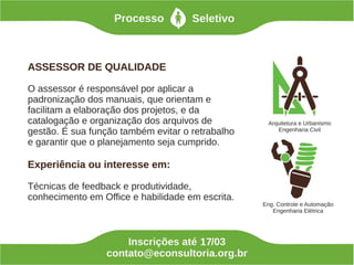 Qualidade, Projetos e Recursos Humanos