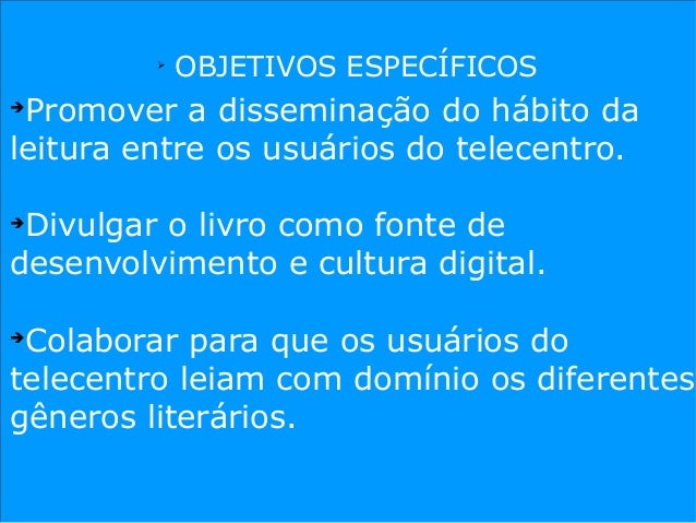 Slides projeto comunitário