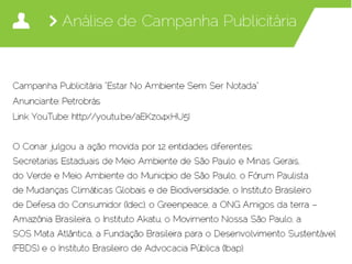 Publicidade, Meio Ambiente e Ética