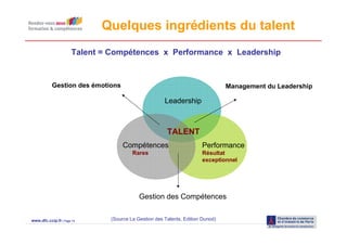 Gestion des talents - CCIP Délégation formation & compétences - 12-10-10 - présentation