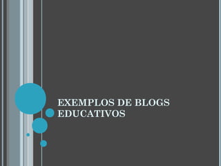 EXEMPLOS DE BLOGS 
EDUCATIVOS 
 