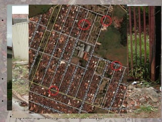 A população em 2011
• Sra. Sebastiana, há 18 anos:
   • Não têm problemas, e as pessoas que saíram se arrependeram;
   • As rachaduras que a casa teve, o marido consertou, mas não
      acreditam que os problemas nas casas sejam pelo lixão;
   • Reclamação do lixo que deixam quando removem as casas, ratos
      aparecem constantemente;
   • Se tivesse algum problema devido ao lixão alguém já tinha
      morrido, mas como não morreu...
• Sr. Pereira, há 18 anos:
   • Não esta na região da vala, por isso o único problema é a
      desvalorização do bairro, ninguém consegue vender a casa.
• Sr. Quitanda, há 18 anos
   • Vive na frente da “praça do povo” e se diz fora do problema;
   • Apenas o gás, o esgoto e desvalorização.
 