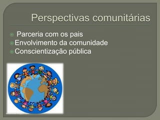 Perspectivas comunitárias Parceria com os paisEnvolvimento da comunidadeConscientização públicalenalorosae.blogspot.com