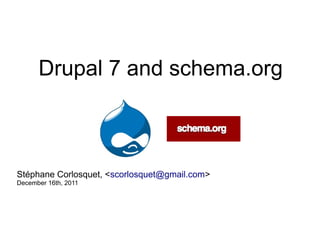 Drupal 7 and schema.org



Stéphane Corlosquet, <scorlosquet@gmail.com>
December 16th, 2011
 