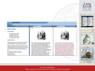 Dr Susan Schreibman
Trinity Long Room Hub Associate Professor in Digital Humanities
 