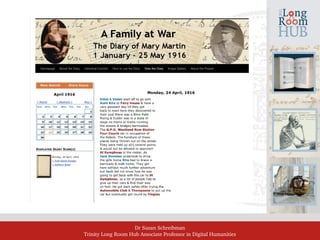 Dr Susan Schreibman
Trinity Long Room Hub Associate Professor in Digital Humanities
 