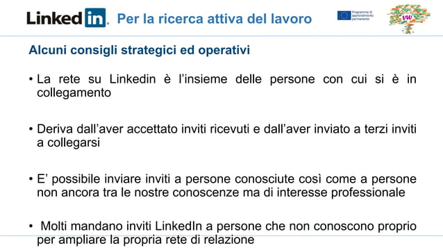 Linkedin per la ricerca attiva del lavoro. Modulo 2 | PPT