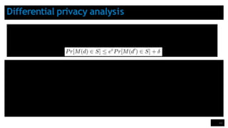 Differential privacy analysis
49
 