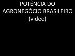 POTÊNCIA DO
AGRONEGÓCIO BRASILEIRO
        (video)
 