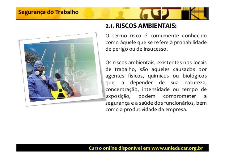 Curso online seguranca do trabalho