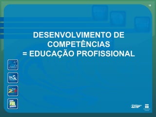 DESENVOLVIMENTO DE COMPETÊNCIAS = EDUCAÇÃO PROFISSIONAL 
