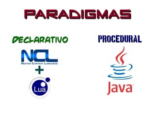 ParadigmasParadigmas
DeclarativoDeclarativo proceduralprocedural
 