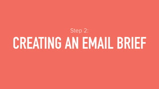 CREATING AN EMAIL BRIEF
Step 2:
 