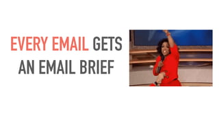 EVERY EMAIL GETS
AN EMAIL BRIEF
 