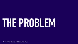 THE PROBLEM
#LitmusLive | shannoncrabill.com/litmuslive
 