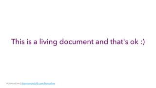 This is a living document and that's ok :)
#LitmusLive | shannoncrabill.com/litmuslive
 