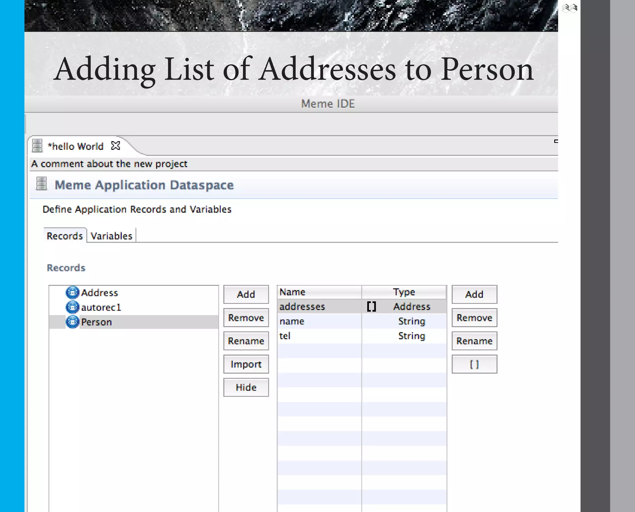 23




Adding List of Addresses to Person
 