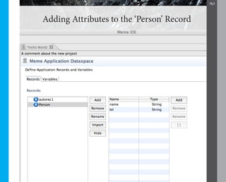 20



Adding Attributes to the ‘Person’ Record
 