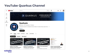 31
YouTube Quarkus Channel
 