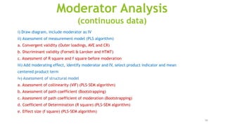 Sem R Moderator SEM MODELING THROUGH PARTIAL least SQUARE | PDF