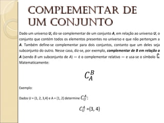 Slides sobre conjuntos | PPT