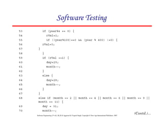 109
Software Engineering (3rd ed.), By K.K Aggarwal & Yogesh Singh, Copyright © New Age International Publishers, 2007
 