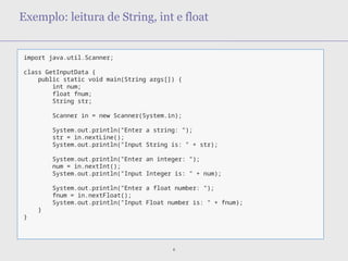 Entrada de Dados em Java: Uso de String e Scanner para Leitura de Dados ...