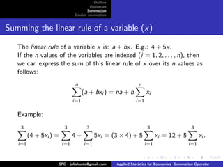 Summation Operator | PDF