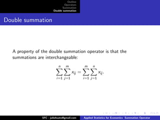 Summation Operator | PDF